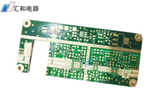 4层沉金FR4+Rogers4350高频混压PCB板